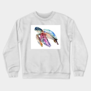 Sea Turtle, Rainbow colors Crewneck Sweatshirt